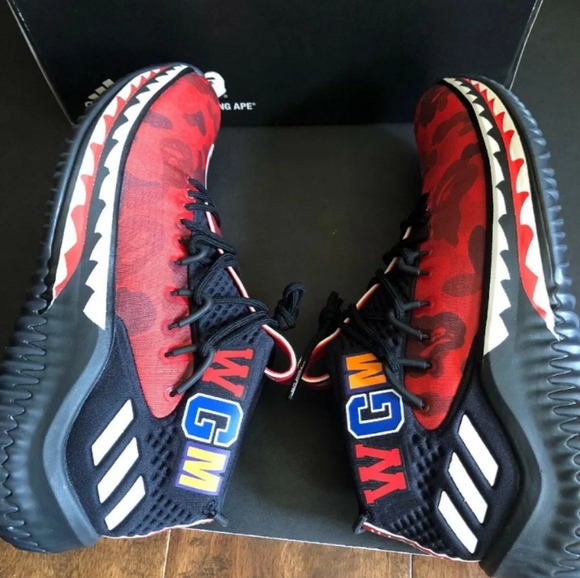 adidas dame 4 bape red